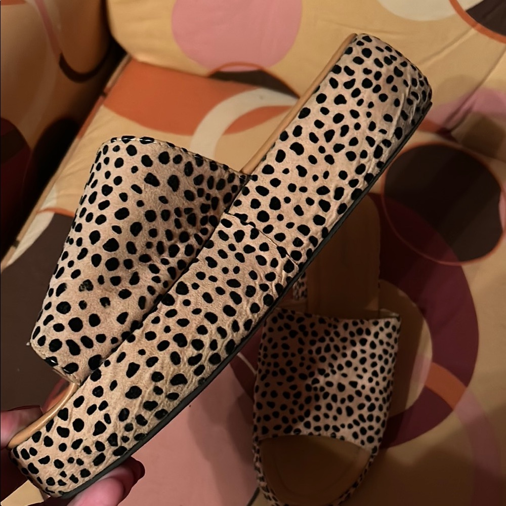 Pierre Dumas Black and Cream Mules Slip-On Comfort - Picture 3 of 6